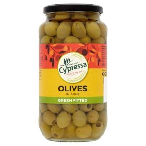 CYPRESSA GREEN PITTED OLIVES 860G