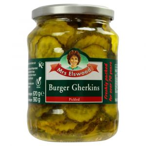 MRS ELSWOOD BURGER GHERKINS 670G