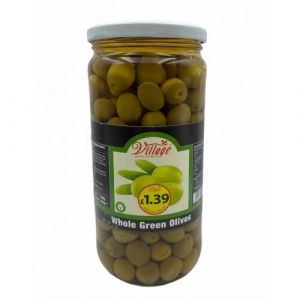 VILLAGE WHOLE GREEN OILVES 700G