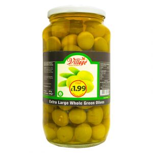 VILLAGE WHOLE EXTRA LARGE GREEN OLIVES 907