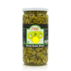 VILLAGE SLICED GREEN OLIVES 690G