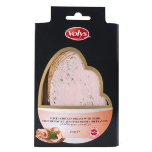 VOLYS SLICED CHICKEN BREAST WITH HERBS 150G