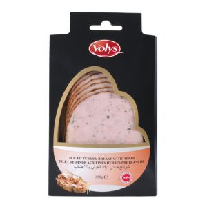 VOLYS SLICED TURKEY BREAST WITH HERBS 150G