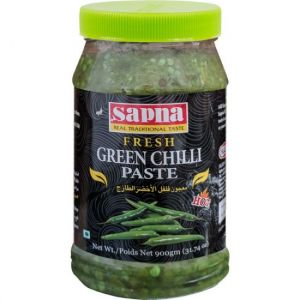 SAPNA - GREEN CHILLI PASTE HOT 330G